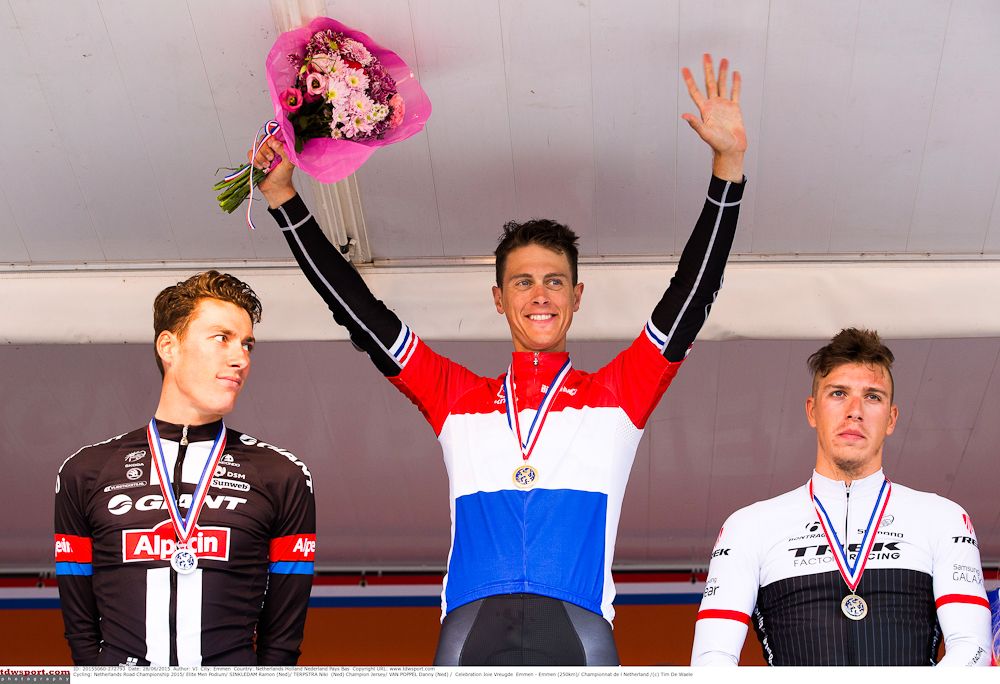Niki Terpstra in the Dutch champion's jersey,
