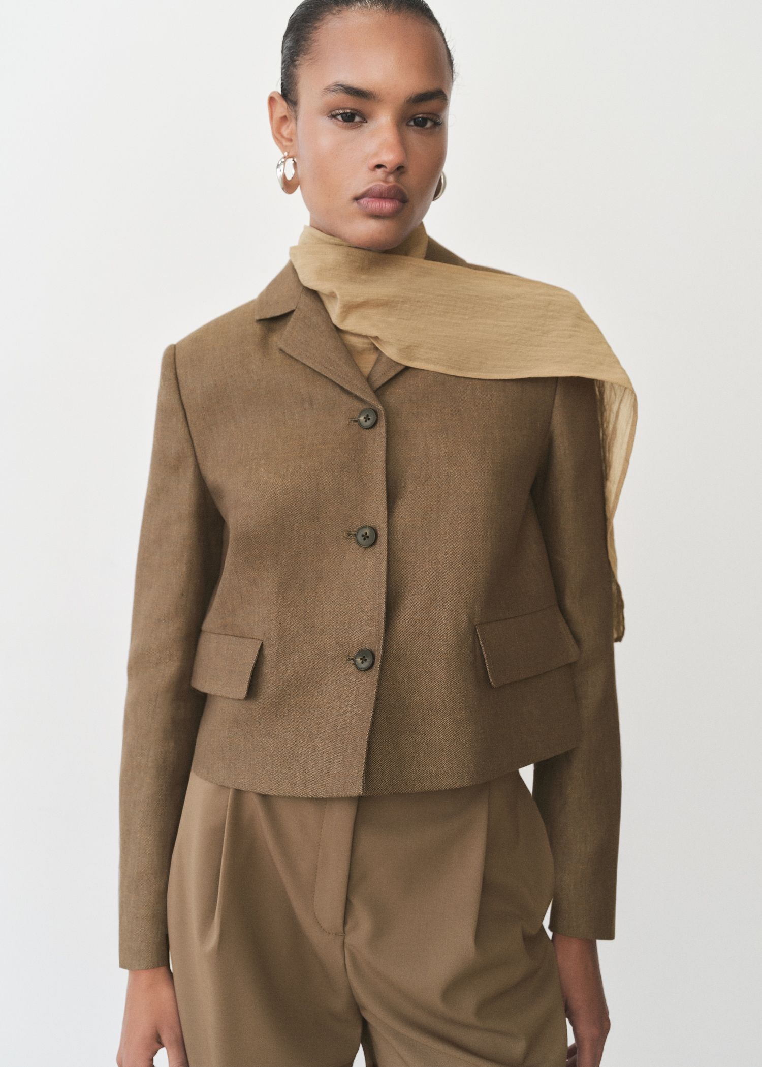 MANGO, Linen-Blend Cropped Jacket - Women | Mango Usa