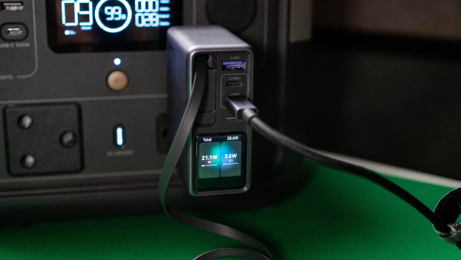 UGREEN Nexode Pro 160W GaN Charger with Retractable Cable