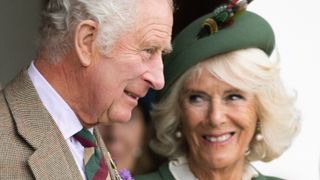 King Charles and Camilla, The Queen Consort attend the Braemar Highland Gathering on September 03, 2022 in Braemar, Scotland.