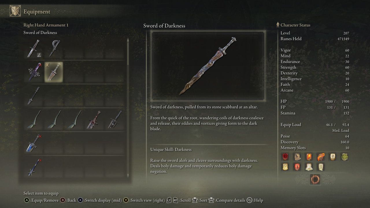 Elden Ring Stone-Sheathed Sword - Sword of Dark