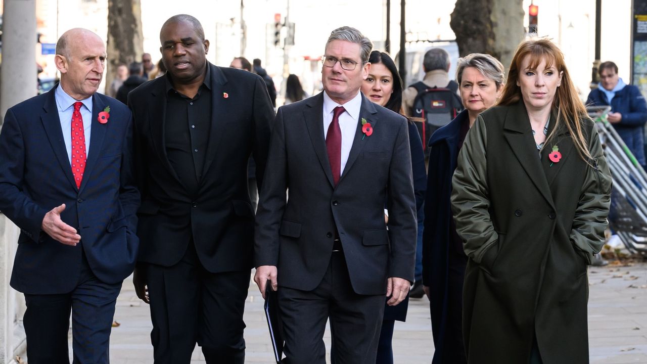 Keir Starmer with senior Labour colleagues