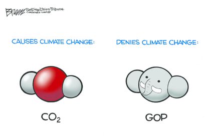 Political Cartoon U.S. Climate Change GOP environment