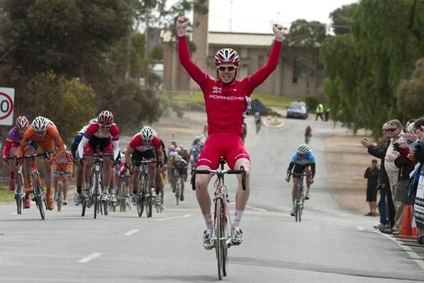 Thomas Palmer (Drapac Porsche) takes his second stage win of the tour in Ouyen.