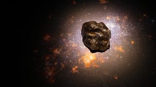 a rock in space