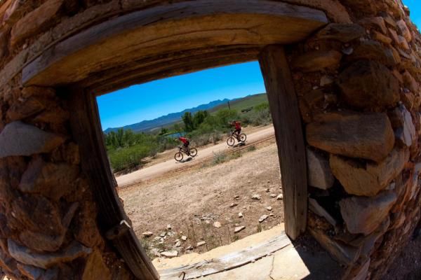 Racers pass by