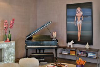 piano room in the Barbie penthouse