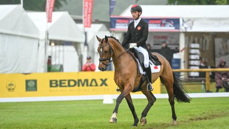Alex Hua Tian and Manjushri in the Bramham Horse Trials dressage 2026.
