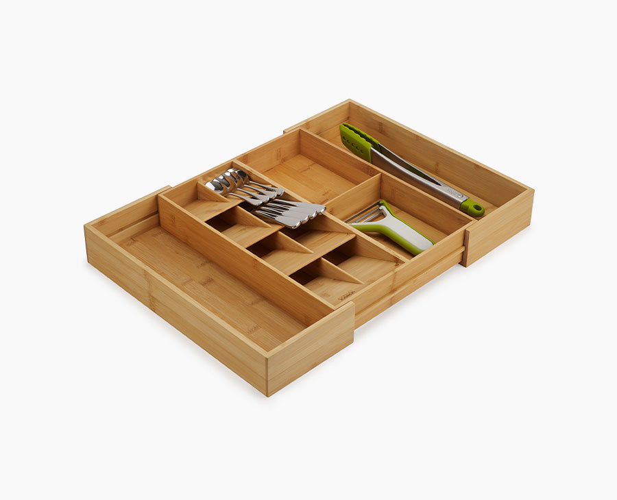 Drawerstore&amp;trade; Bamboo Expanding Cutlery, Utensil &amp;amp; Gadgets Organiser