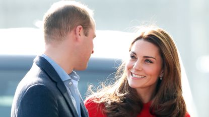 Prince William and Duchess of Cambridge talking