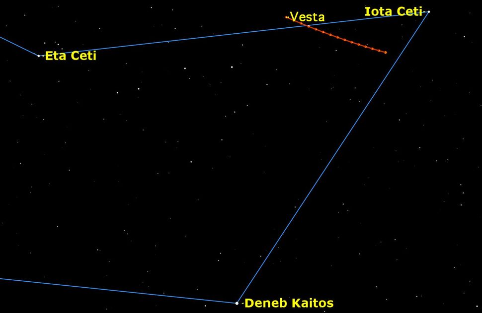How to Spot the Asteroid Vesta in October's Night Sky Space