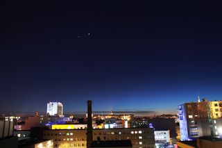 Jupiter and Venus over Tallinn, Estonia