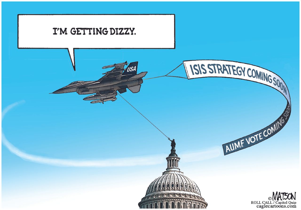 Political cartoon U.S. ISIS Strategy