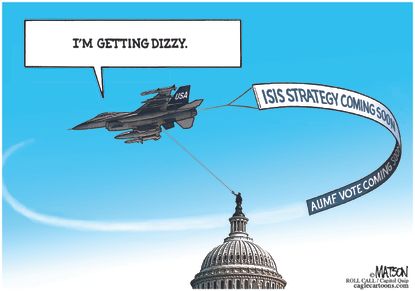 Political cartoon U.S. ISIS Strategy