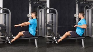 Wide-grip seated row