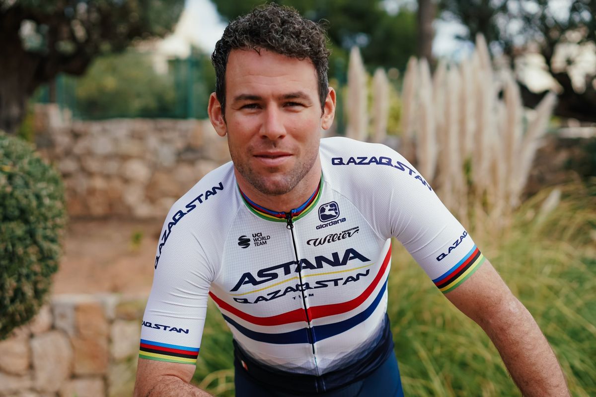 Mark Cavendish in his new 2023 Astana Qazaqstan kit