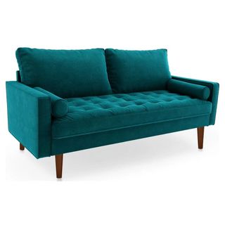 A teal couch