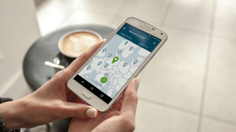 NordVPN being used on a smartphone