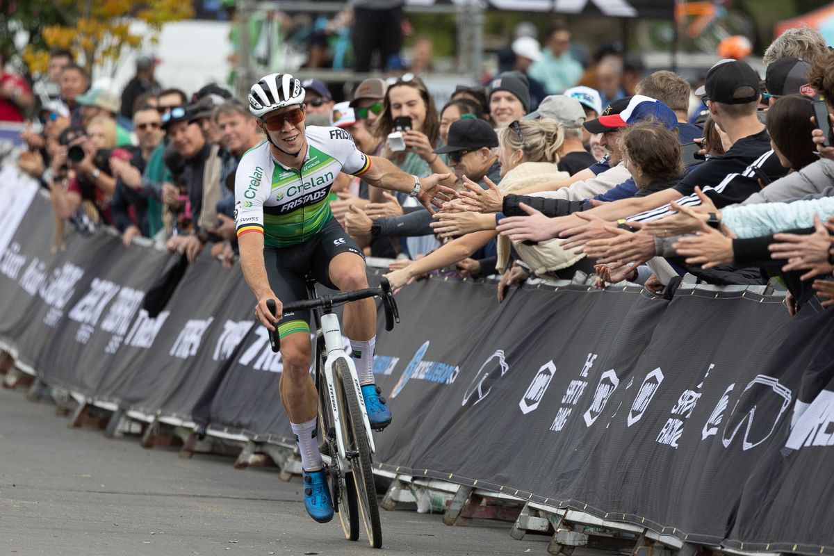 Laurens Sweeck (Crelan - Fristads) seemed pretty happy with his performance after landing on the second step of the podium.
