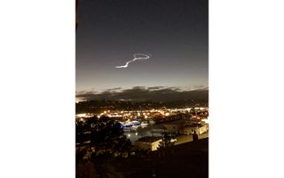 Mark O’Lone captured this view of the fireball's trail from San Rafael, just north of San Francisco.