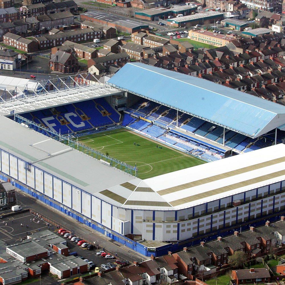 sports stadium as seen from above