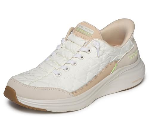 Women's Hands Free Slip-Ins: Contour Foam - Cozy Fit (White/natural)