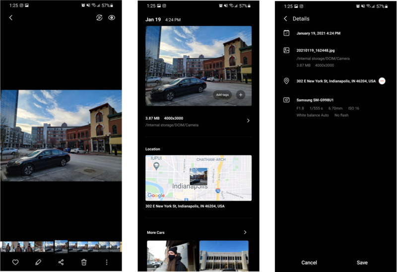 How to remove GPS location data from pictures on a Samsung phone
