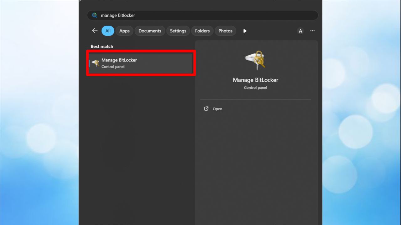 Disabling Bitlocker