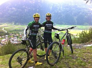 Mary McConneloug and Mike Broderick above Haiming, Austria