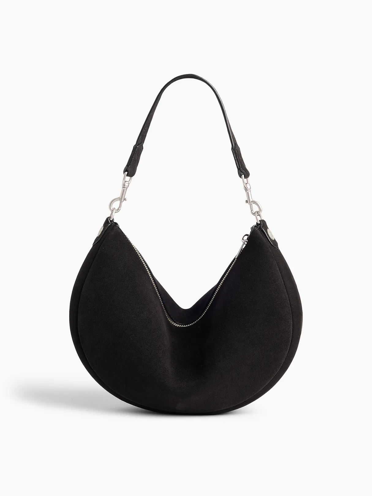 Vegan Suede Crescent Bag