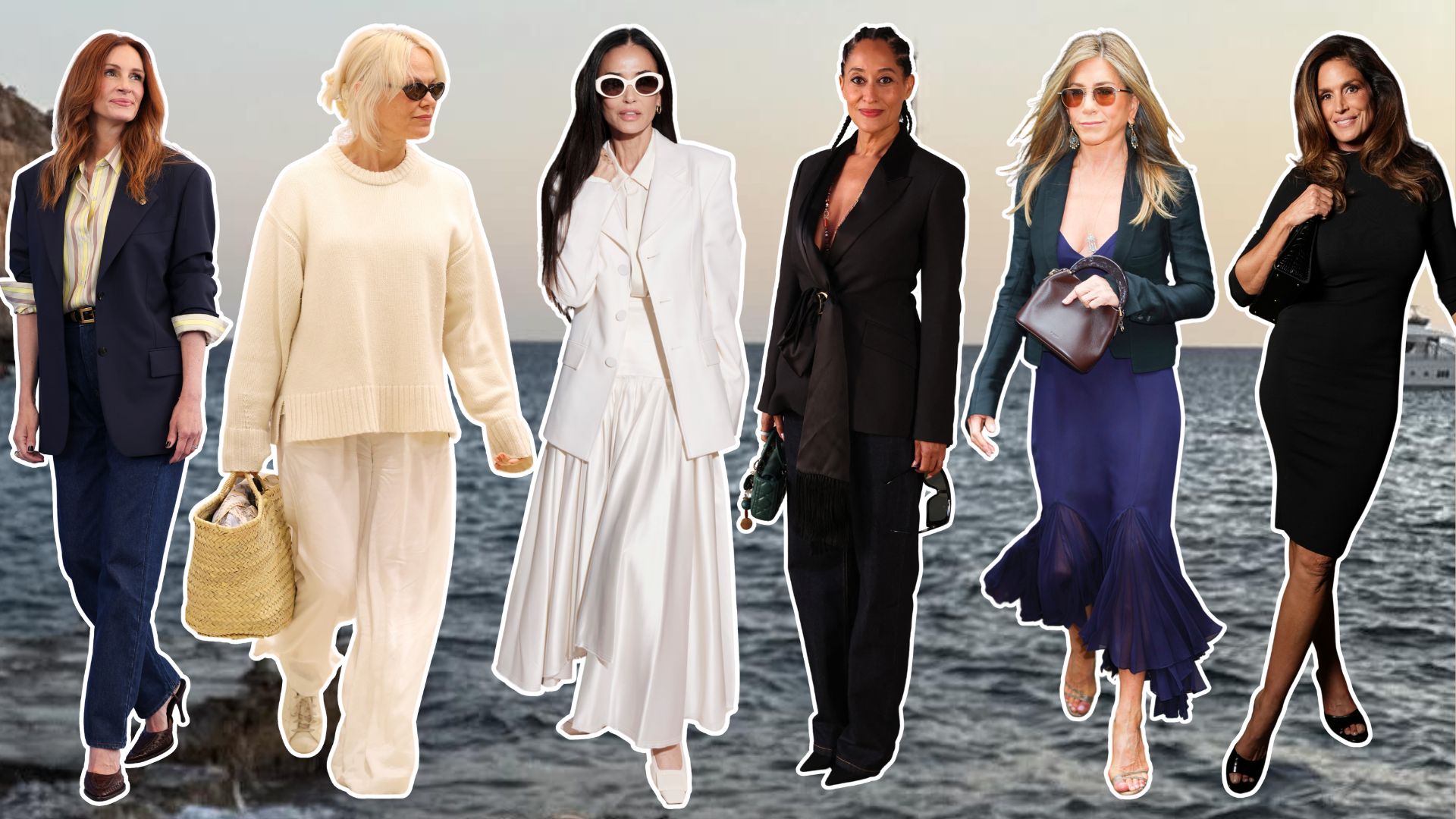 An image of the chicest over 50s summer 2025 fashion trends. 