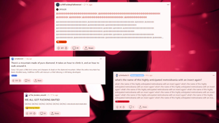An image showing various freakouts from the r/Silksong subreddit.