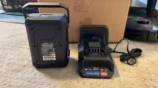 Toro 60V Max 22in Recycler Lawn Mower being tested in writer's home