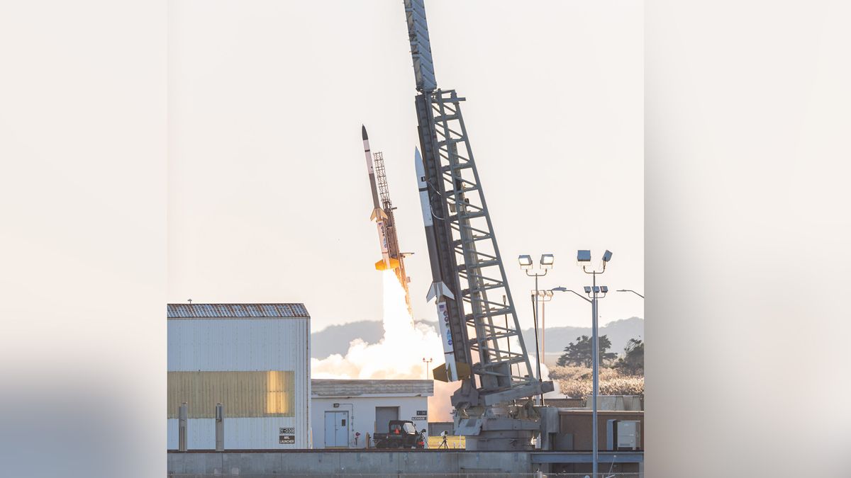 A small sounding rocket launches from NASA&#039;s Wallops Flight Facility on Wallops Island, Virginia during a three-launch test for the U.S. military to assist hypersonic weapons development for the Navy and Army. 