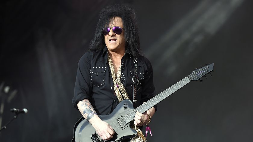Steve Stevens of Billy Idol&#039;s band performs during the Pemberton Music Festival on July 16, 2016 in Pemberton, Canada