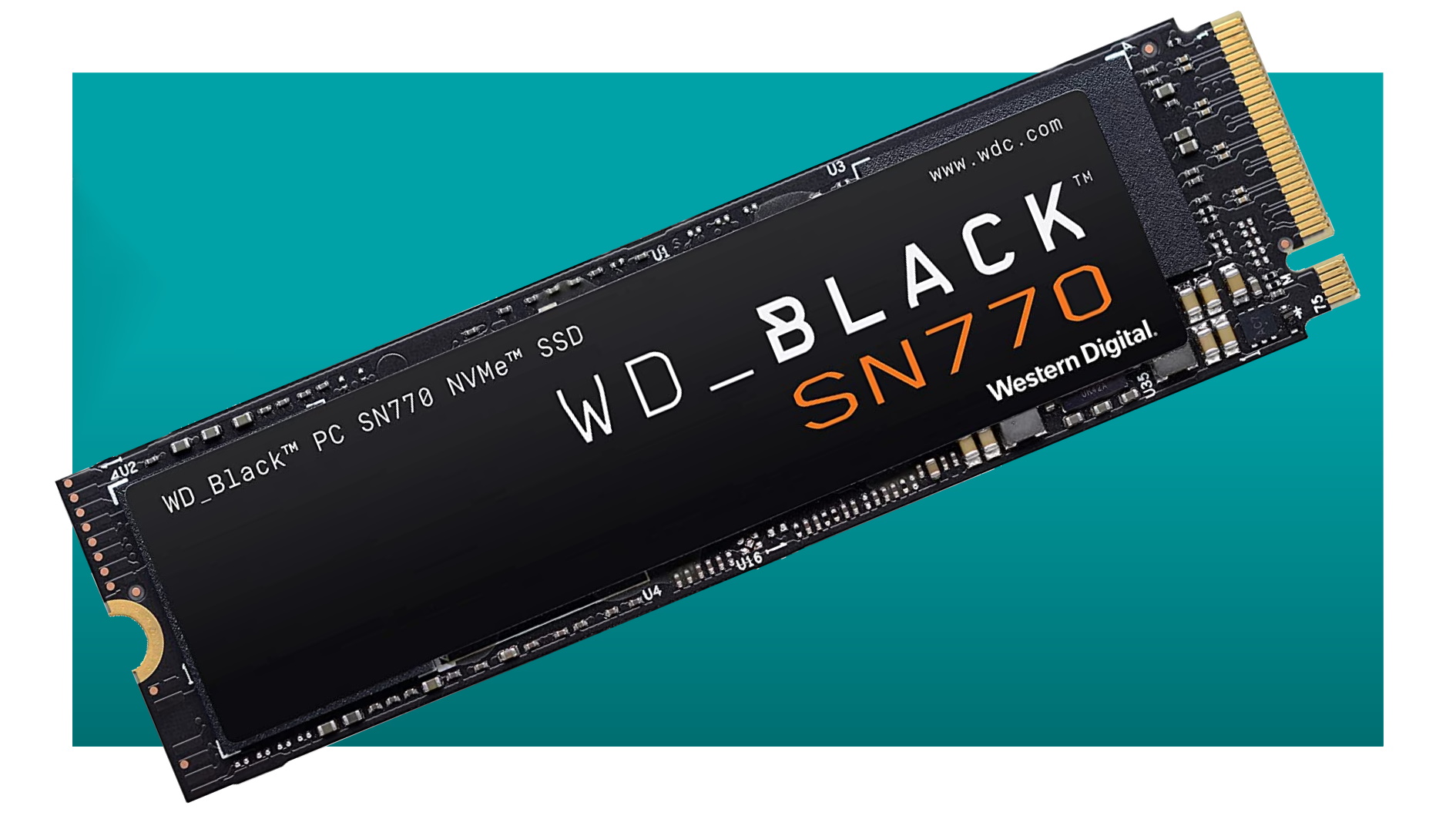 Western Digital WD_BLACK SN770 M.2 2280 1TB PCIe Gen4 16GT/s, up to 4 Lanes  Internal Solid State Drive (SSD) WDS100T3X0E 