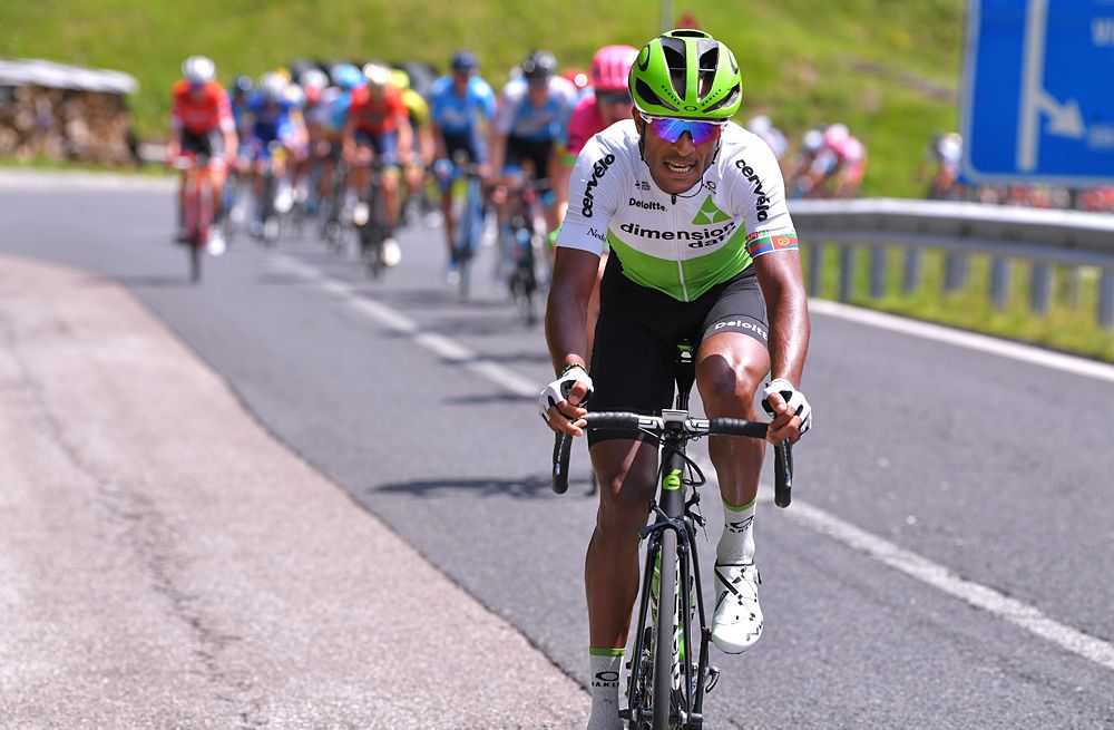 Natnael Berhane (Dimension Data) Stage 15 at the Giro d'Italia