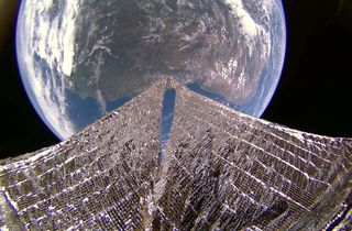 An image of the northeast coast of South America taken by LightSail 2 on Jan. 11, 2020.
