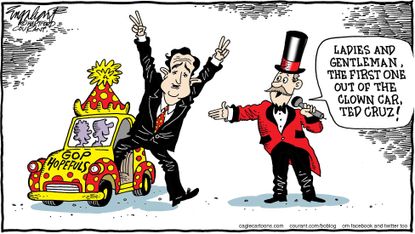 Political cartoon U.S. Ted Cruz GOP