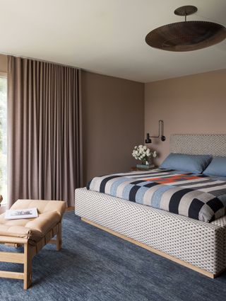 clay colored bedroom
