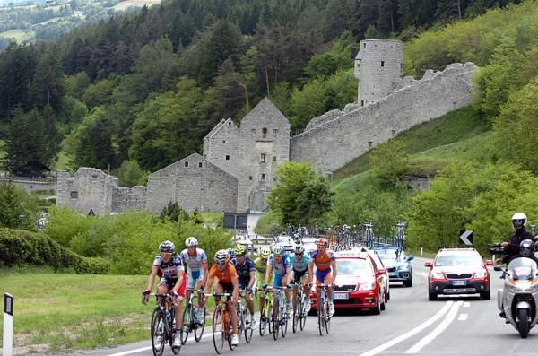 The break in action during stage 16 at the Giro.