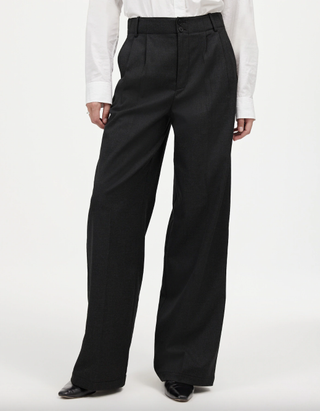 The Harlow Wide-Leg Pant in Brushed Twill