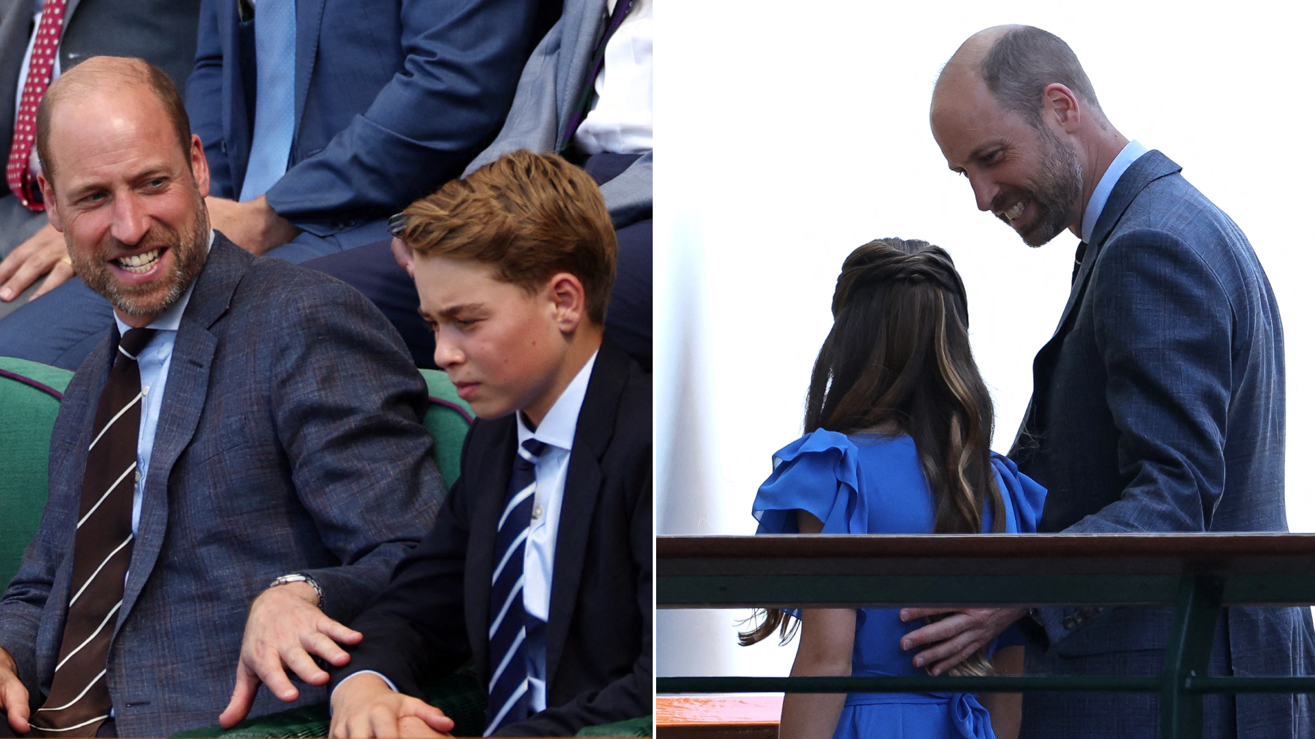 Prince William wears a suit to attend Wimbledon 2026 where he reassures his children, Prince George and Princess Charlotte, as they're met by crowds of people