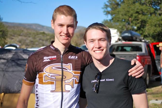 Lance Bird and Sean Bird at the SoCal High School Mountain Bike race at Vail Lake.