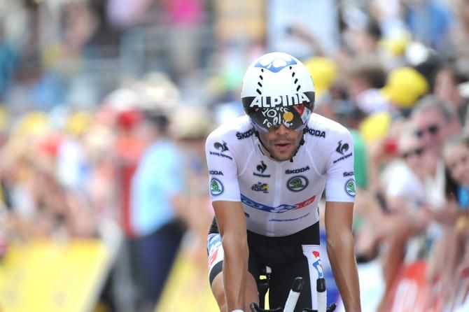 Pinot Thibaut (FDJ.fr) slipped into third place overall after the time trial