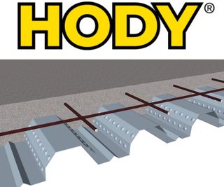 A diagram showing the CDI Innovative Construction Materials' Hody flooring system