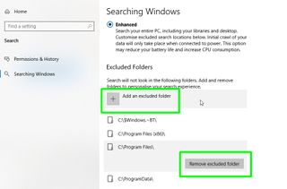how to use enhanced search mode - excluded