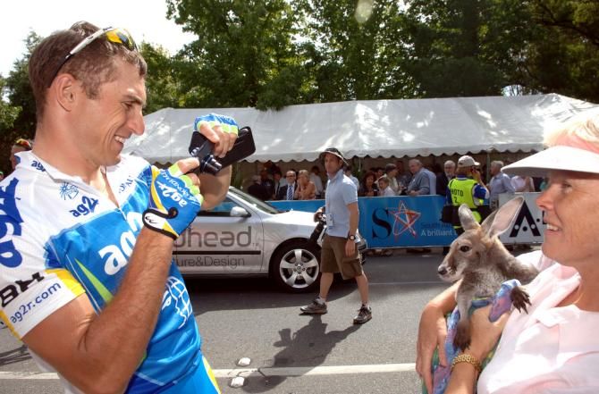 Yuriy Krivtsov snaps a photo of a joey