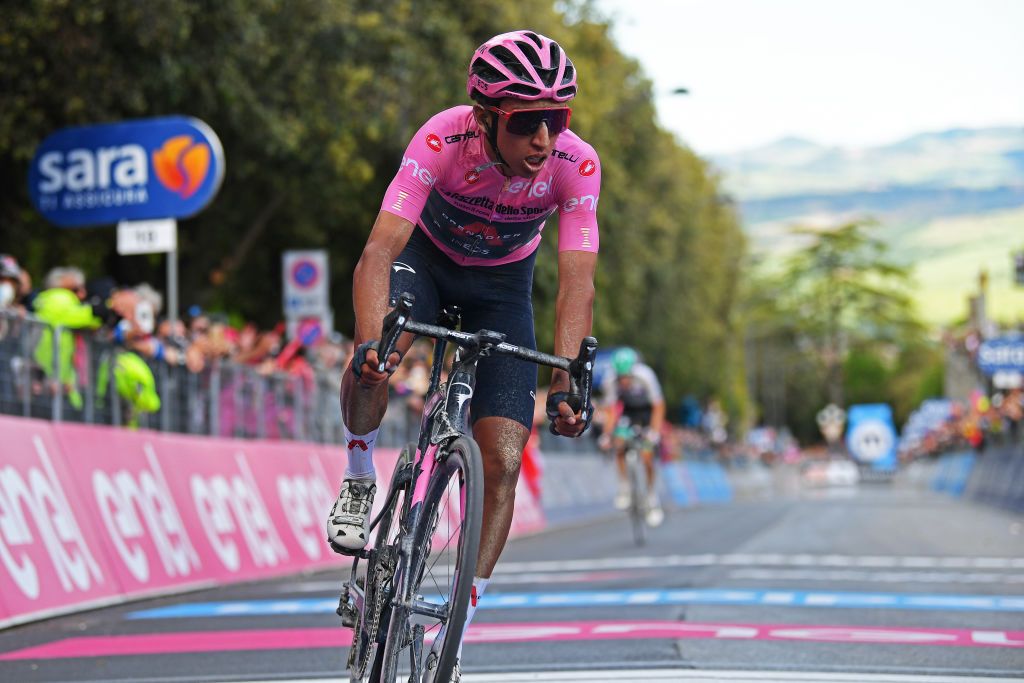 Egan Bernal (Ineos Grenadiers) finishes stage 11 of the 2021 Giro d&#039;Italia