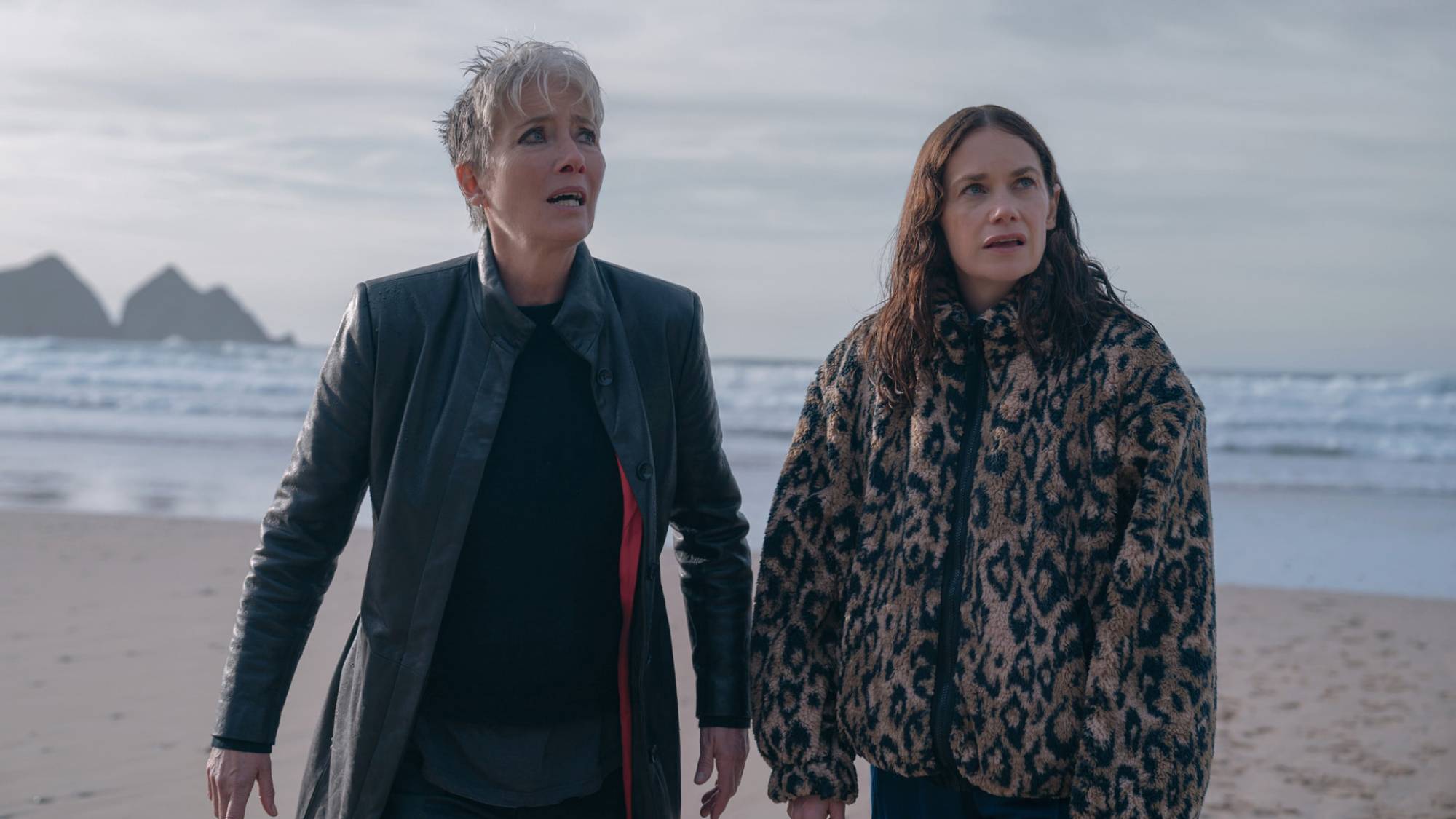 Emma Thompson and Ruth Wilson in &quot;Down Cemetery Road&quot; on Apple TV Plus